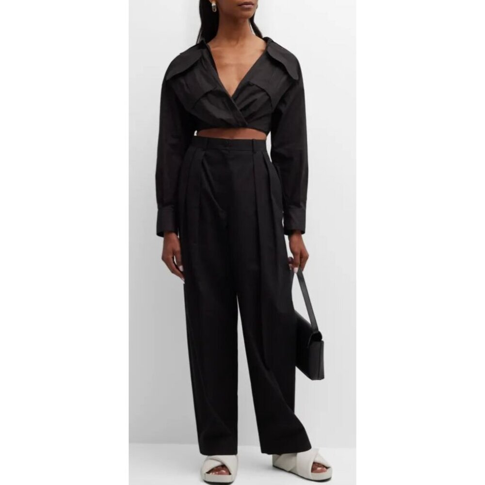 NWT A.L.C. Corbin Long-Sleeve Black Top-sz 10